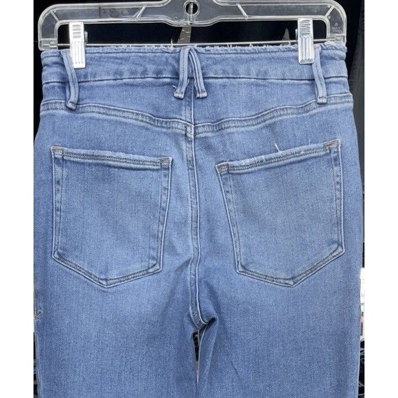 Good American GWC731T Women’s High Rise Stretch Jeans Size 6/28 Distressed  Hem - Picture 8 of 9